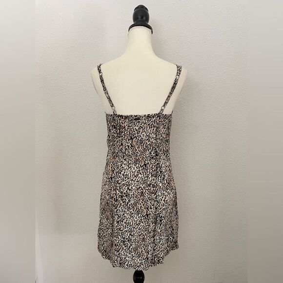 Volcom 1 Minute More Leopard Print Pocket Button Down Mini Dress Small NEW - Picture 9 of 13